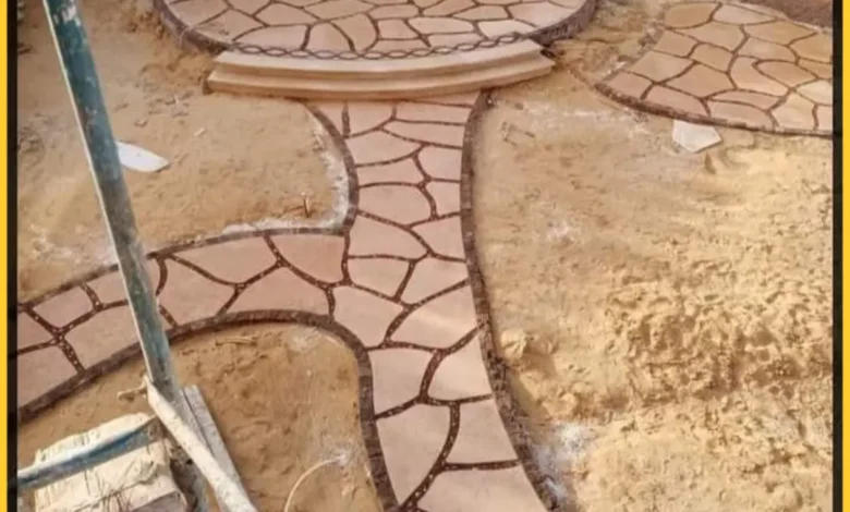 تركيب ارضيات زلط مع رخام عشوائي